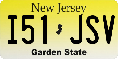 NJ license plate I51JSV