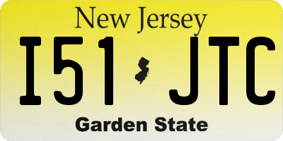 NJ license plate I51JTC