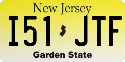 NJ license plate I51JTF