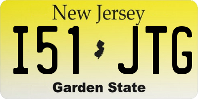 NJ license plate I51JTG