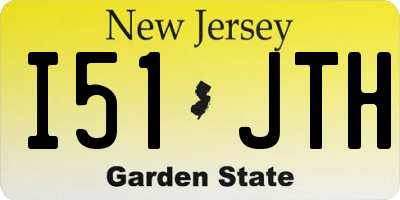 NJ license plate I51JTH
