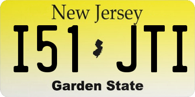 NJ license plate I51JTI