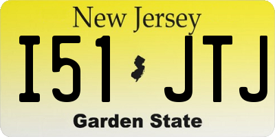 NJ license plate I51JTJ
