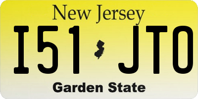 NJ license plate I51JTO