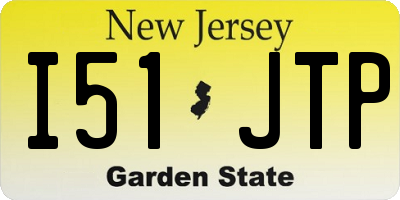 NJ license plate I51JTP
