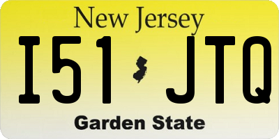 NJ license plate I51JTQ
