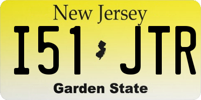 NJ license plate I51JTR