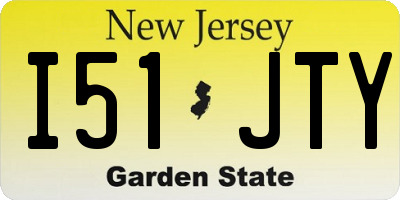 NJ license plate I51JTY