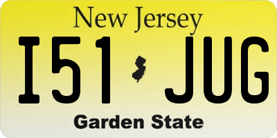NJ license plate I51JUG