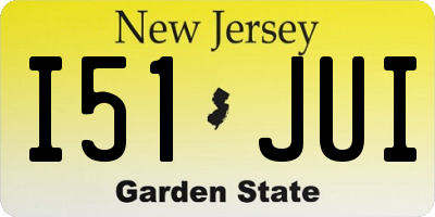 NJ license plate I51JUI