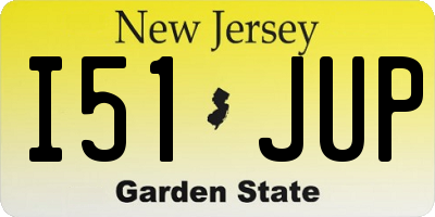 NJ license plate I51JUP