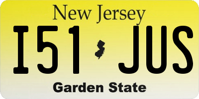 NJ license plate I51JUS