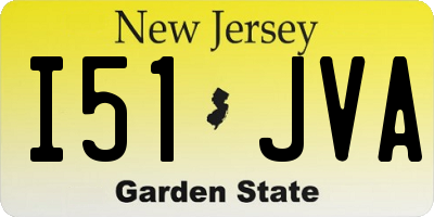 NJ license plate I51JVA