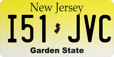 NJ license plate I51JVC