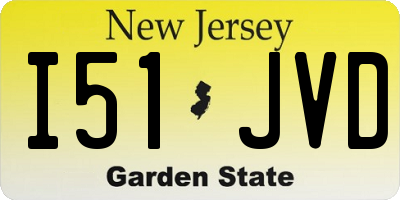 NJ license plate I51JVD