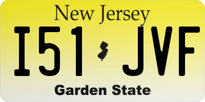 NJ license plate I51JVF