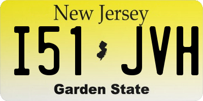 NJ license plate I51JVH