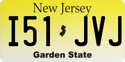 NJ license plate I51JVJ