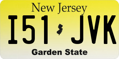 NJ license plate I51JVK