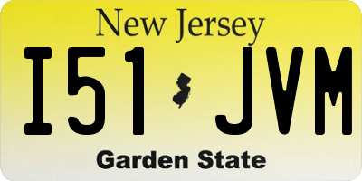 NJ license plate I51JVM