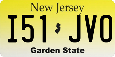 NJ license plate I51JVO