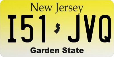 NJ license plate I51JVQ