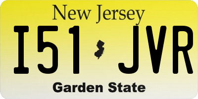 NJ license plate I51JVR