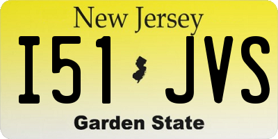 NJ license plate I51JVS