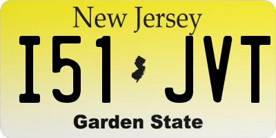 NJ license plate I51JVT