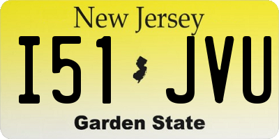 NJ license plate I51JVU