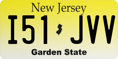 NJ license plate I51JVV