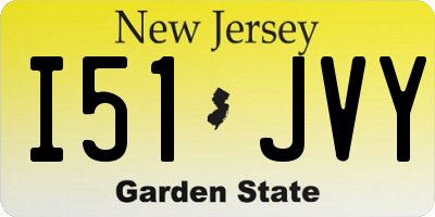 NJ license plate I51JVY