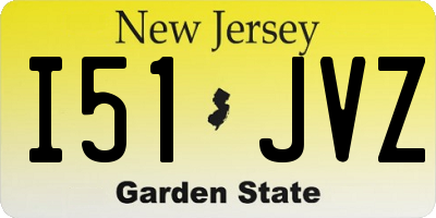 NJ license plate I51JVZ