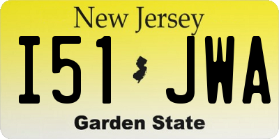 NJ license plate I51JWA
