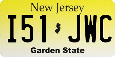 NJ license plate I51JWC