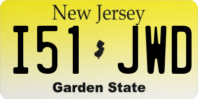 NJ license plate I51JWD