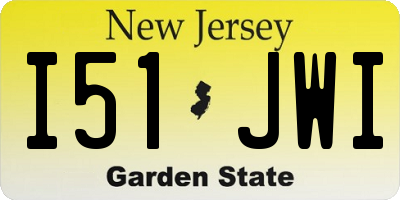 NJ license plate I51JWI