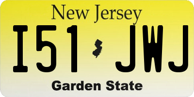 NJ license plate I51JWJ
