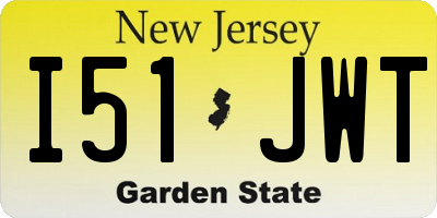 NJ license plate I51JWT