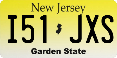 NJ license plate I51JXS