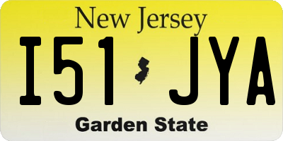 NJ license plate I51JYA