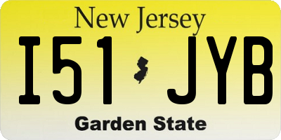 NJ license plate I51JYB