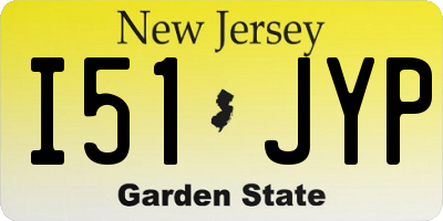 NJ license plate I51JYP