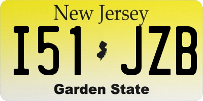 NJ license plate I51JZB