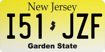 NJ license plate I51JZF