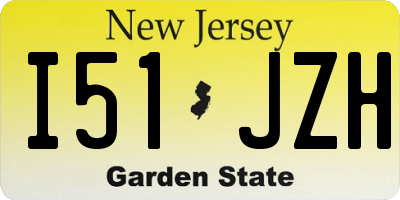 NJ license plate I51JZH