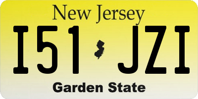 NJ license plate I51JZI