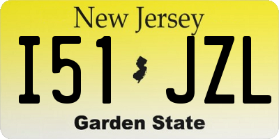 NJ license plate I51JZL