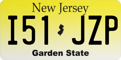 NJ license plate I51JZP