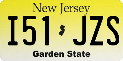 NJ license plate I51JZS